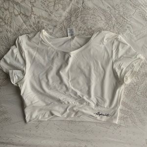 Alphalete Ultra Soft Crop Top White